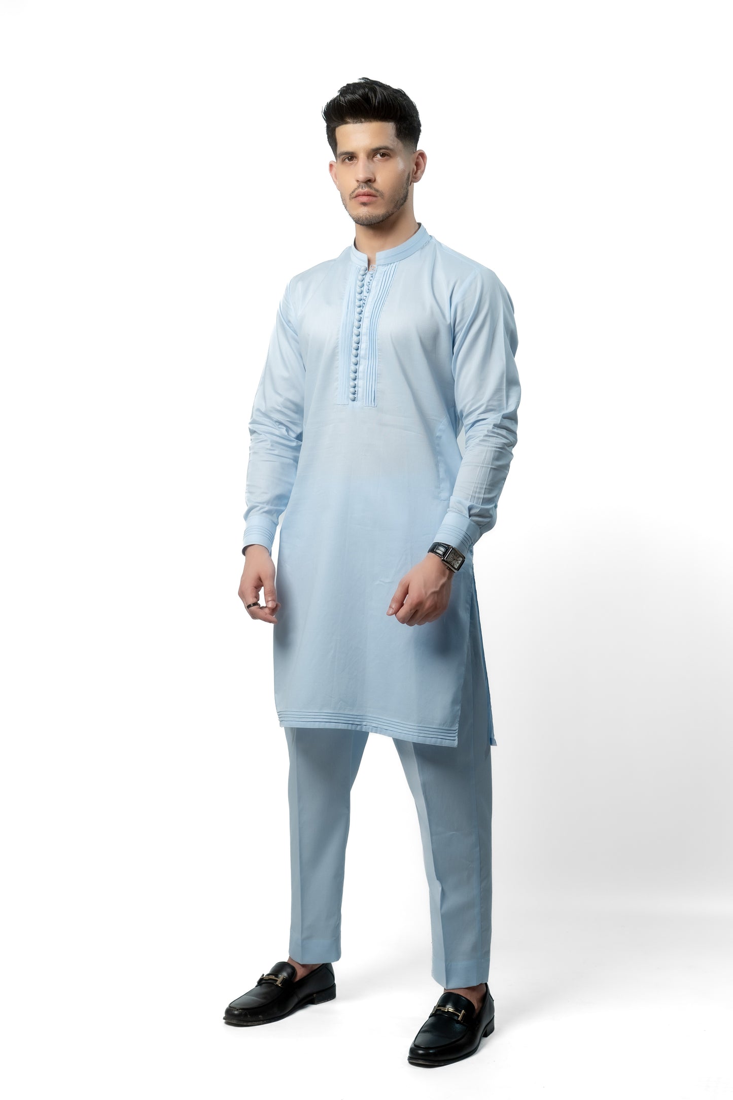 Kurta Trouser Set Sky Blue - Titan Blue