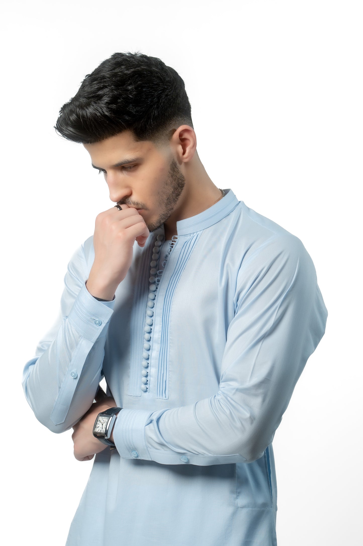 Kurta Trouser Set Sky Blue - Titan Blue