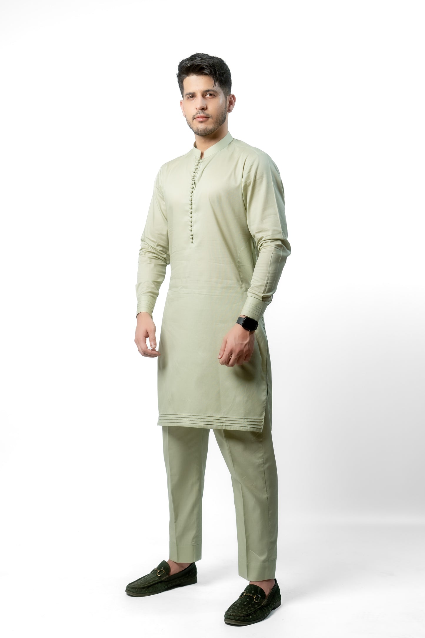 Kurta Trouser Set Pastel Green - Titan Green