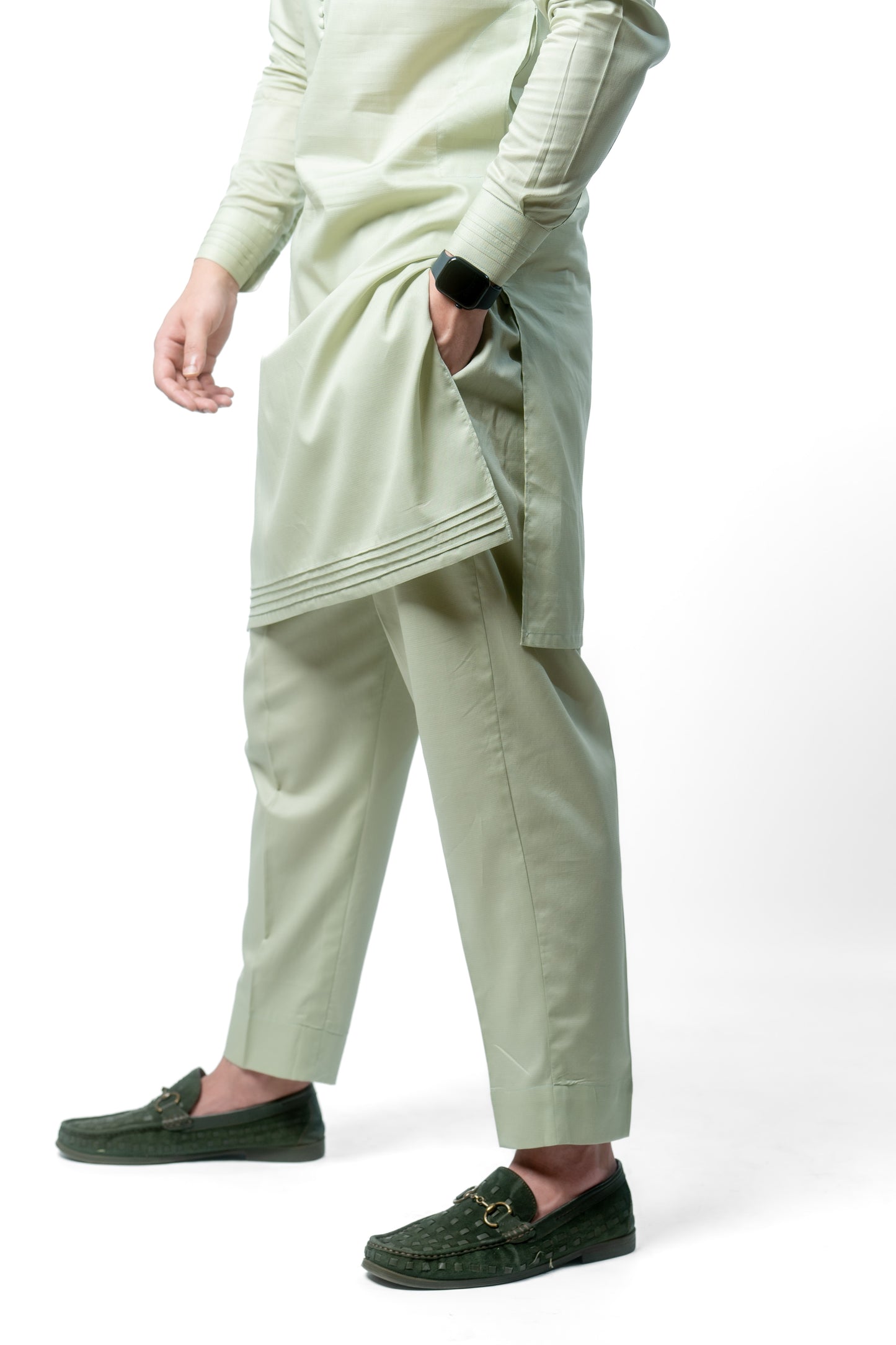 Kurta Trouser Set Pastel Green - Titan Green